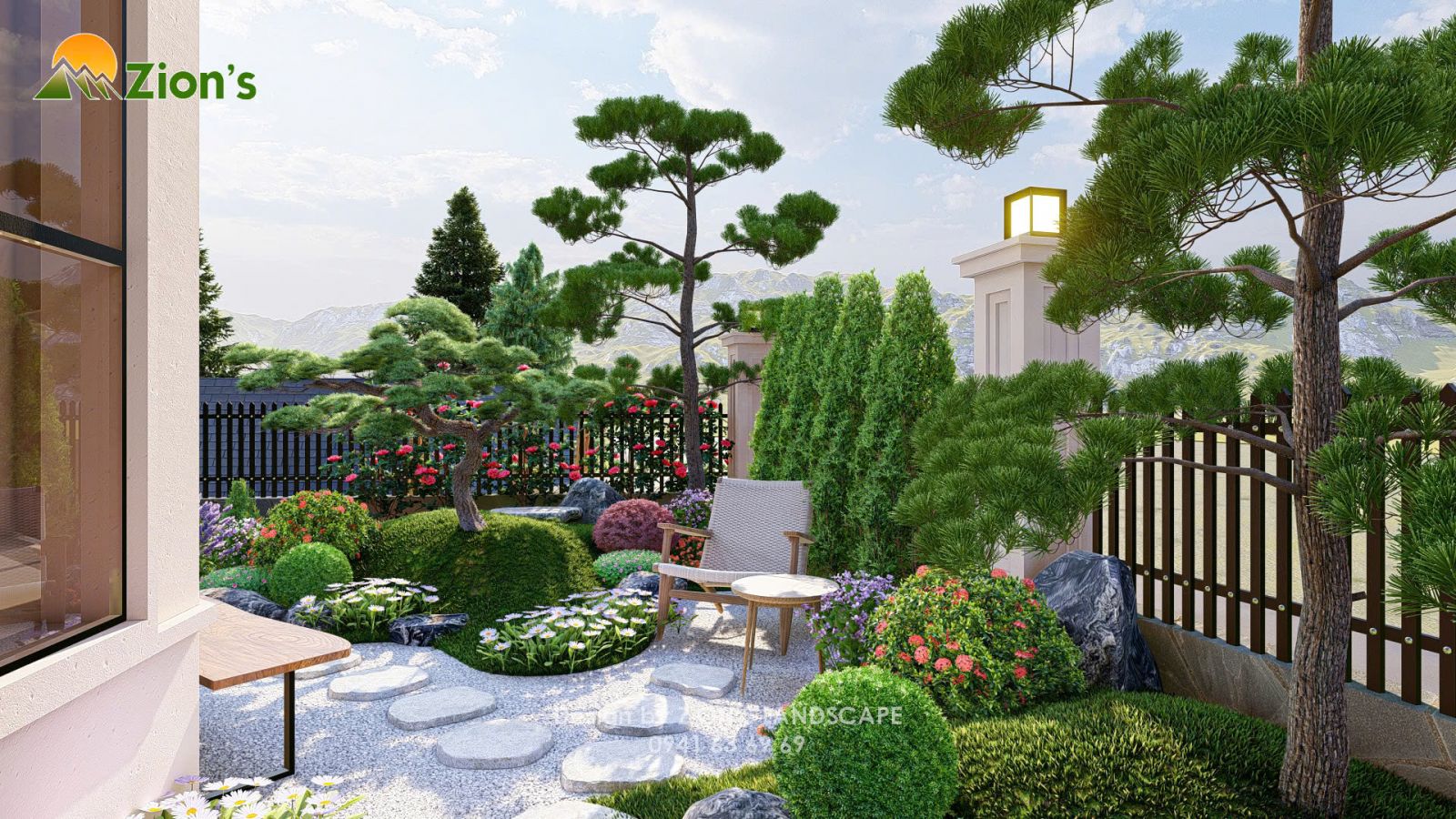 Thiết kế sân vườn biệt thự tại Đà Lạt - zions